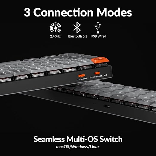 Keychron K17 Max 96% Layout QMK/Launcher Ultra-Slim Wireless/Type-C Wired Mechanical Keyboard