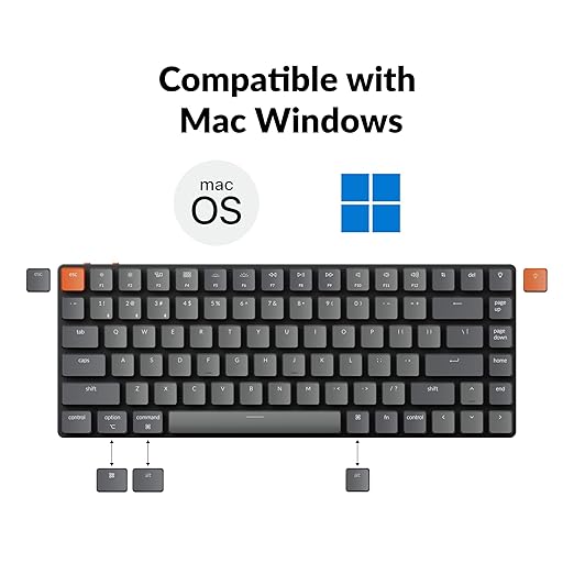 Keychron K3 Version 2, 84 Keys Ultra-Slim Wireless Bluetooth/USB Wired Mechanical Keyboard