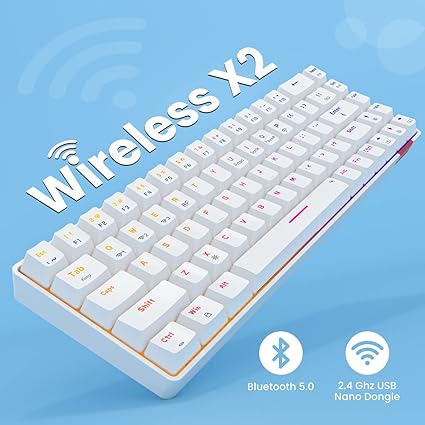 Portronics Hydra 10 Wireless Mechanical Gaming Keyboard - Side Angle